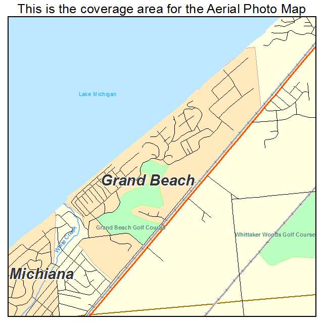 Grand Beach, MI location map 