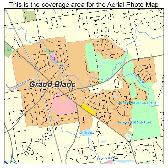 Grand Blanc, MI location map 