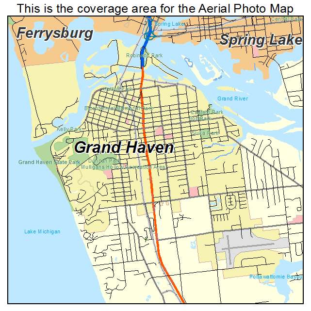 Grand Haven, MI location map 