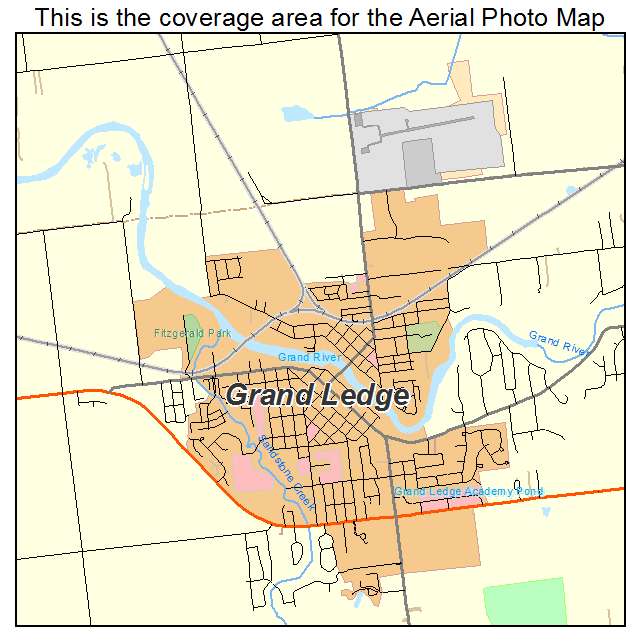 Grand Ledge, MI location map 