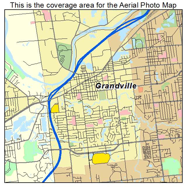 Grandville, MI location map 
