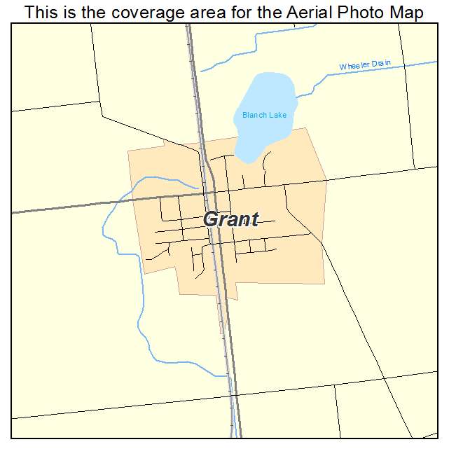 Grant, MI location map 