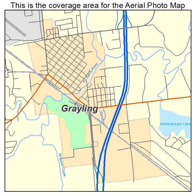 Grayling, MI location map 