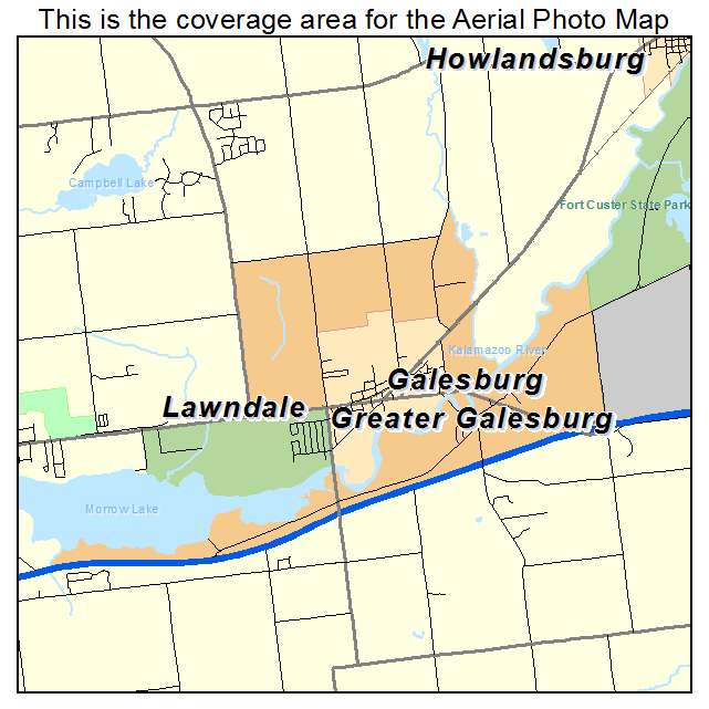 Greater Galesburg, MI location map 
