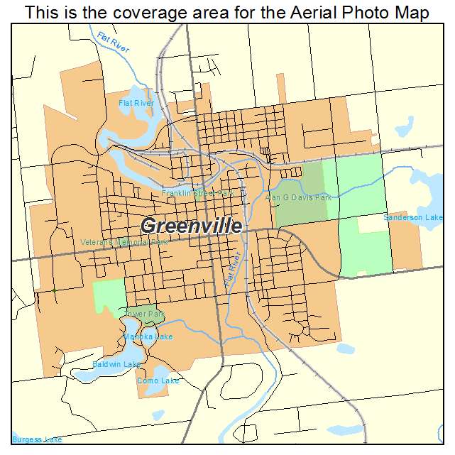 Greenville, MI location map 