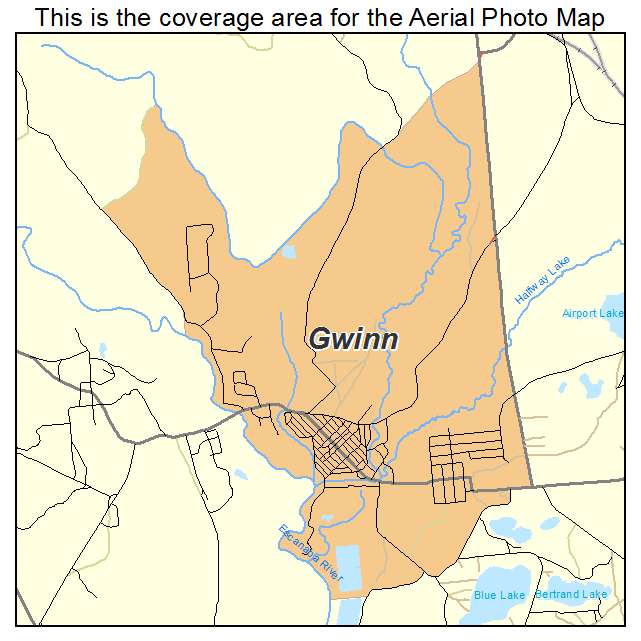 Gwinn, MI location map 