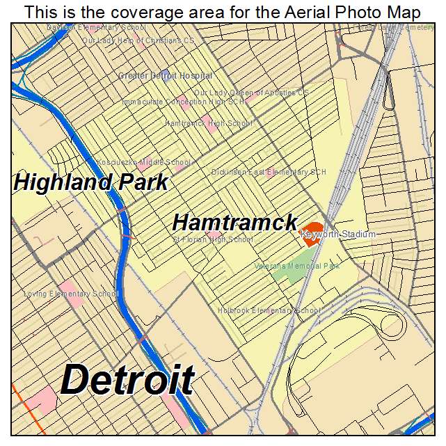 Hamtramck, MI location map 