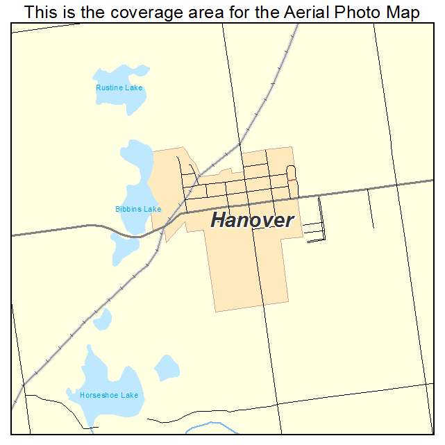 Hanover, MI location map 