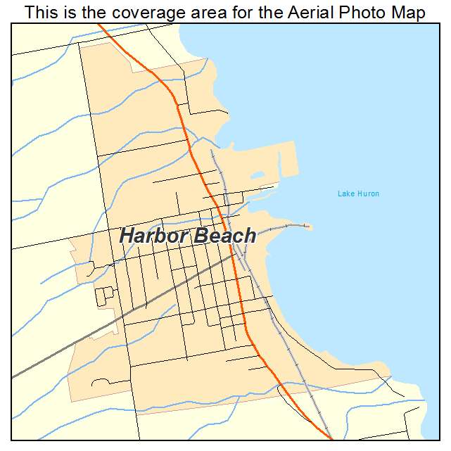 Harbor Beach, MI location map 