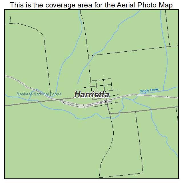 Harrietta, MI location map 