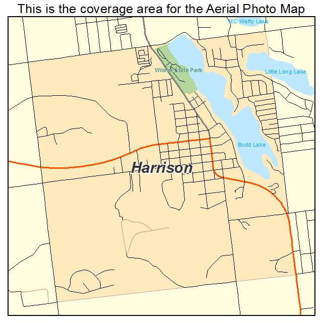 Harrison, MI location map 