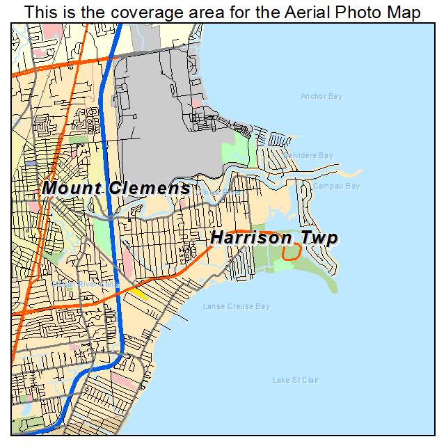 Harrison, MI location map 