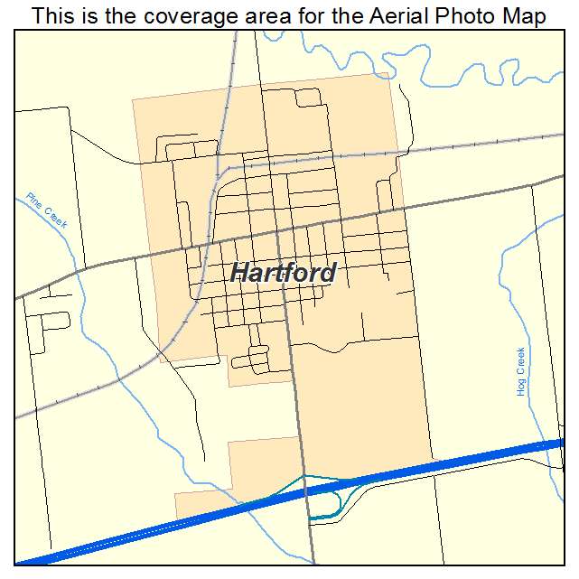 Hartford, MI location map 