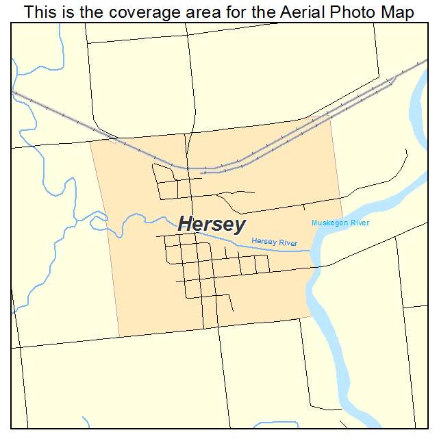Hersey, MI location map 