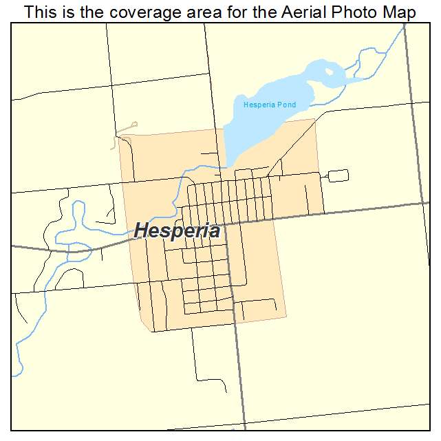 Hesperia, MI location map 