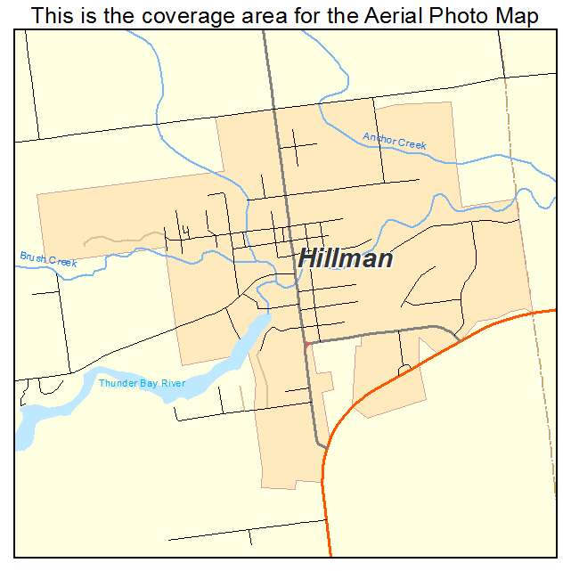 Hillman, MI location map 