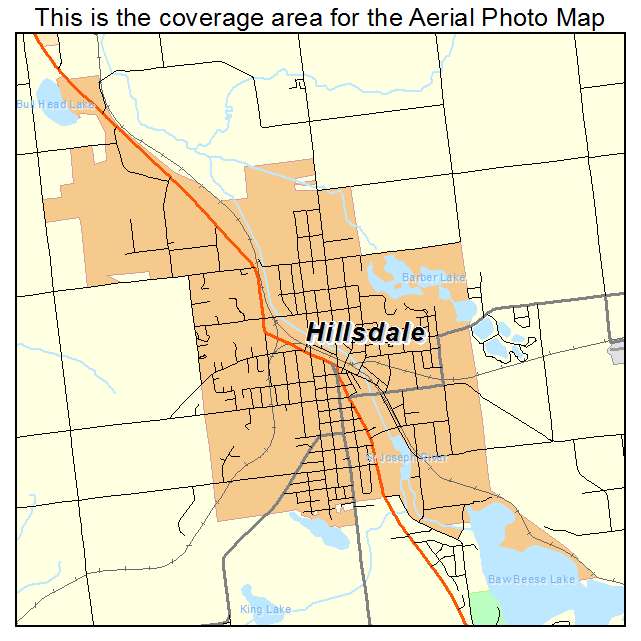 Hillsdale, MI location map 