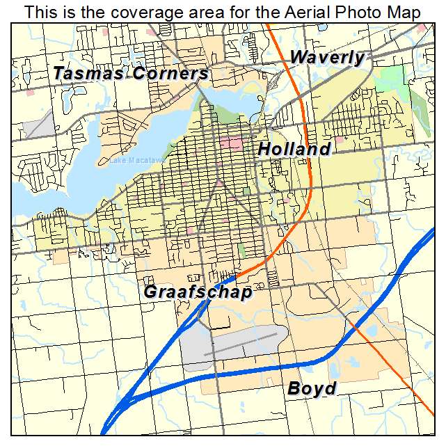 Holland, MI location map 
