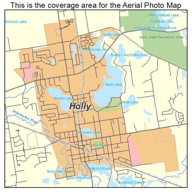 Holly, MI location map 