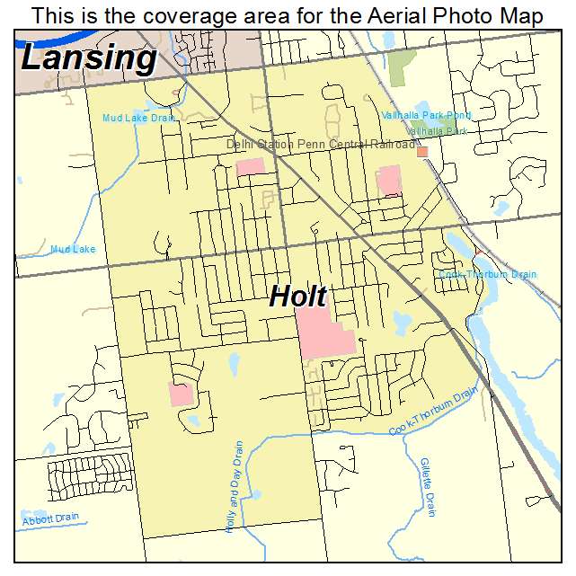 Holt, MI location map 