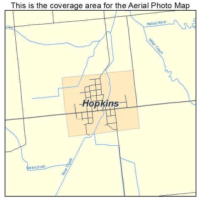 Hopkins, MI location map 