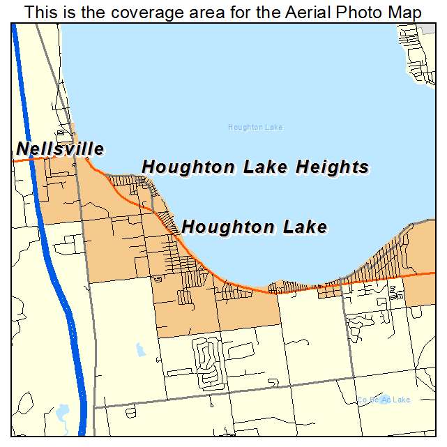 Houghton Lake, MI location map 