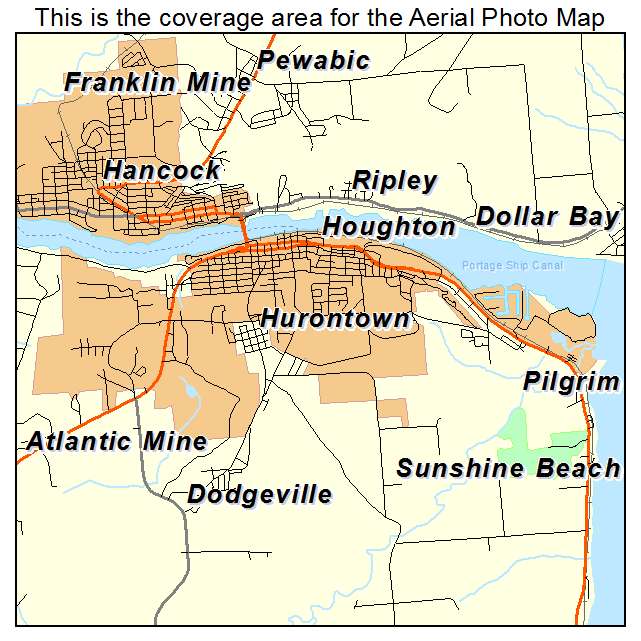 Houghton, MI location map 