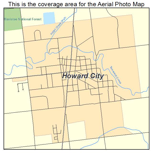 Howard City, MI location map 