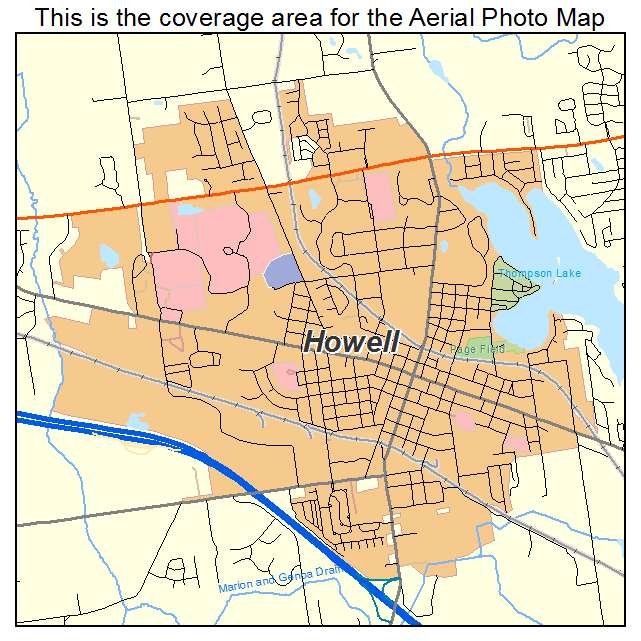 Howell, MI location map 