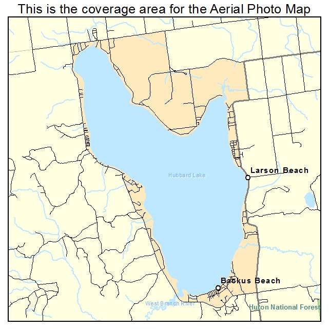 Hubbard Lake, MI location map 
