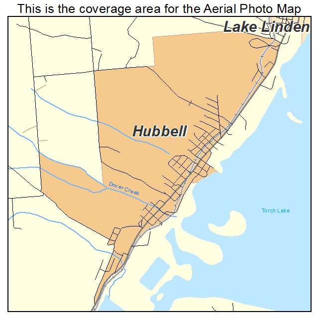 Hubbell, MI location map 