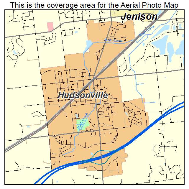 Hudsonville, MI location map 
