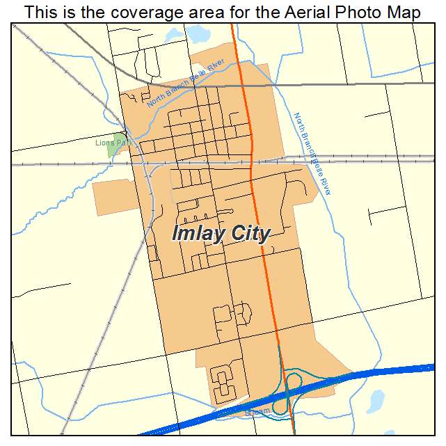 Imlay City, MI location map 