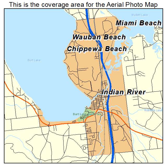 Indian River, MI location map 