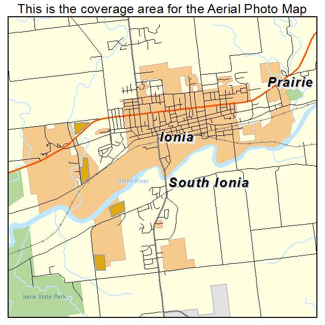 Ionia, MI location map 