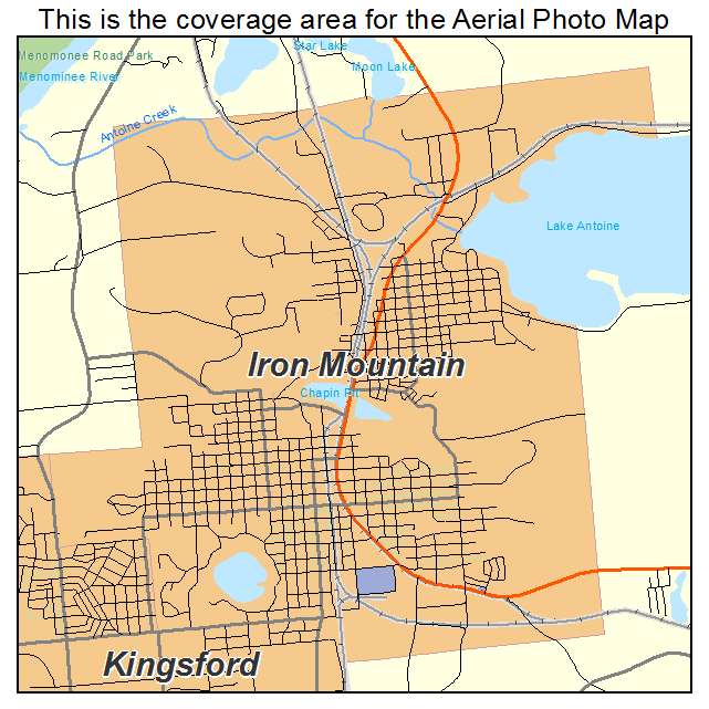 Iron Mountain, MI location map 