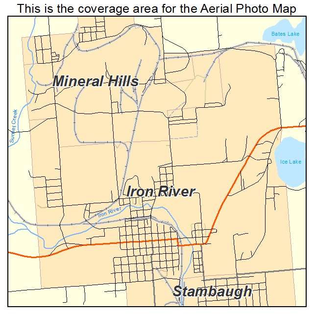 Iron River, MI location map 
