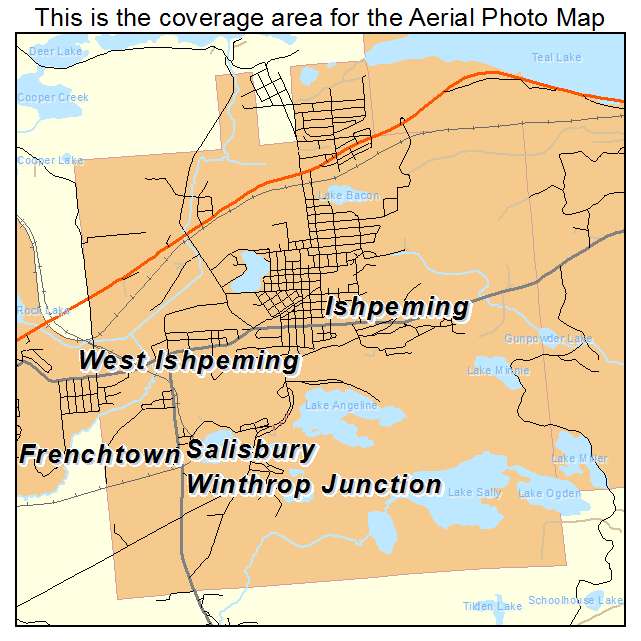Ishpeming, MI location map 