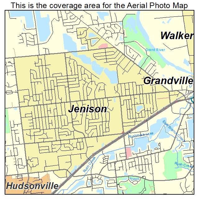 Jenison, MI location map 