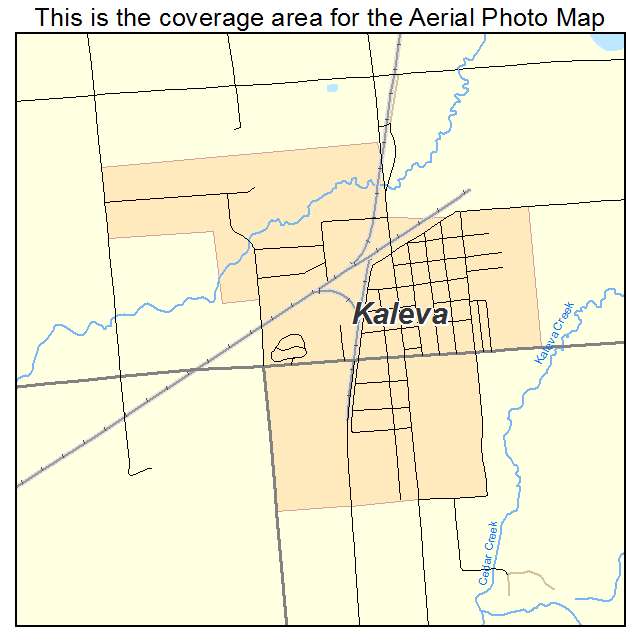 Kaleva, MI location map 