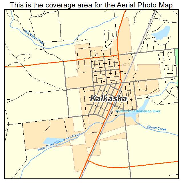 Kalkaska, MI location map 