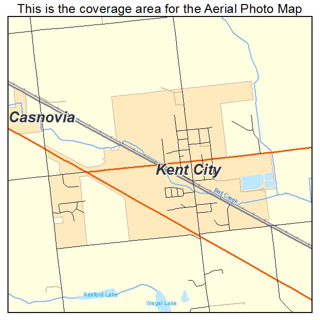 Kent City, MI location map 