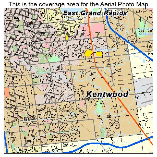 Kentwood, MI location map 