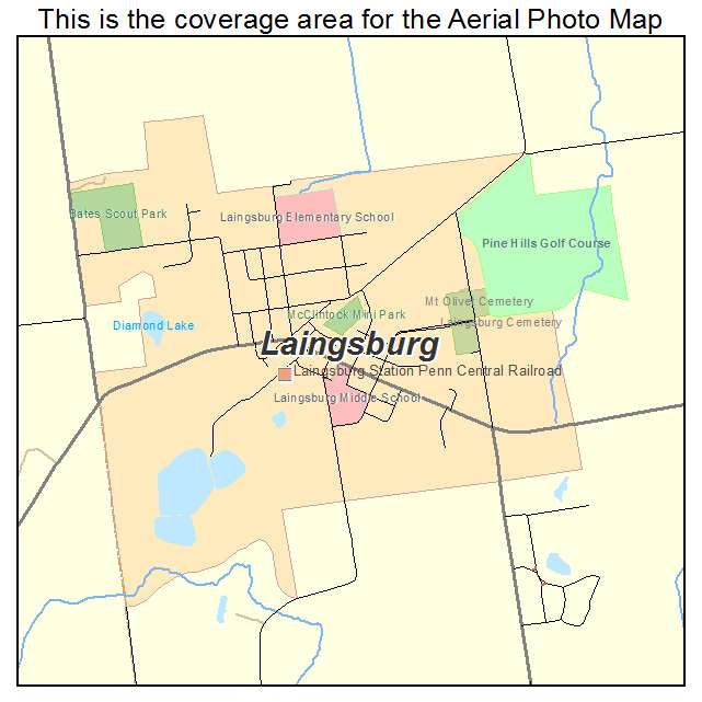 Laingsburg, MI location map 