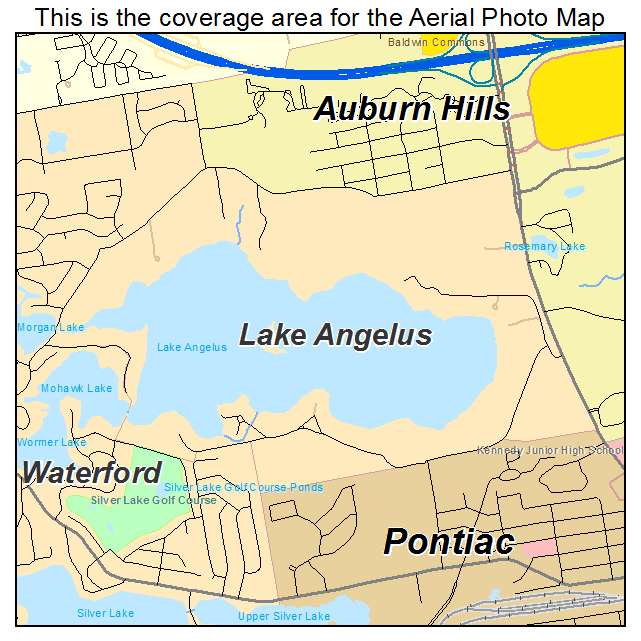 Lake Angelus, MI location map 