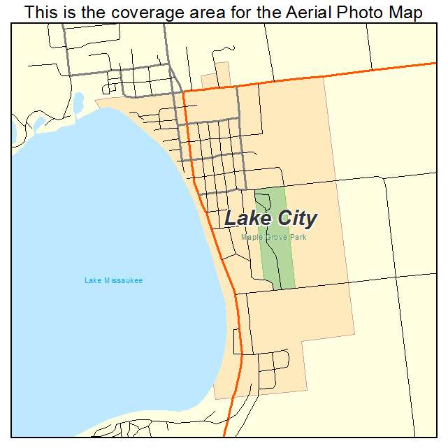 Lake City, MI location map 