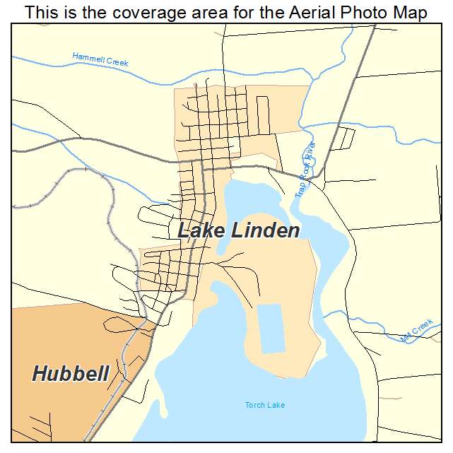 Lake Linden, MI location map 