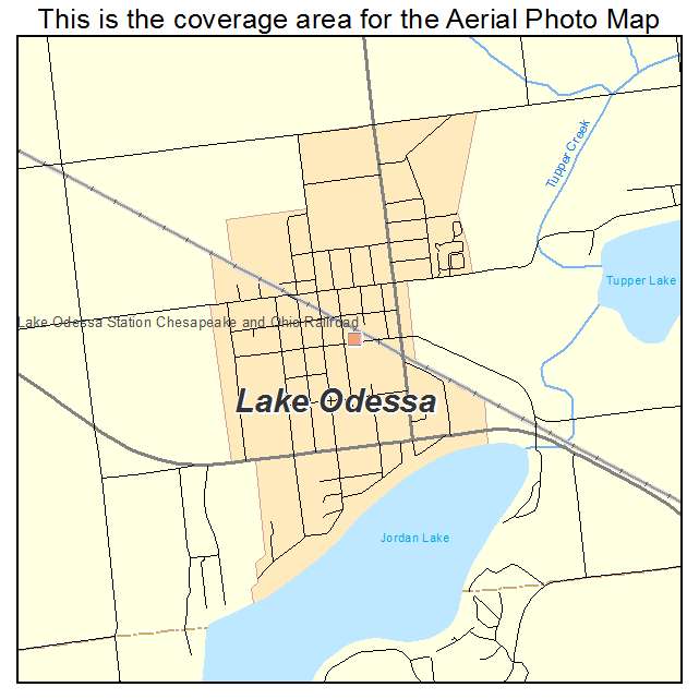 Lake Odessa, MI location map 