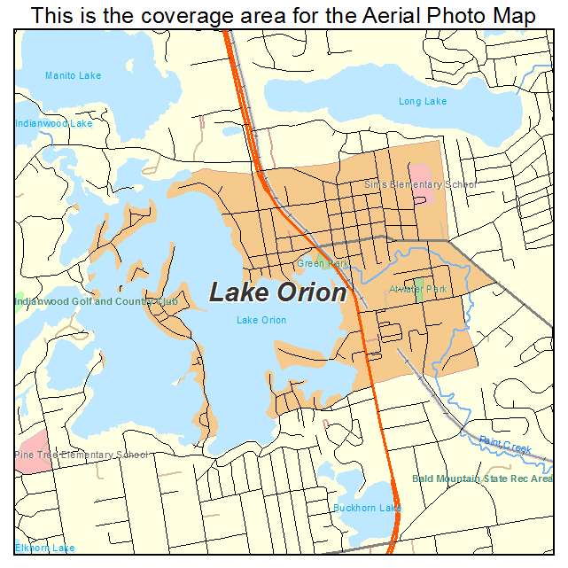 Lake Orion, MI location map 