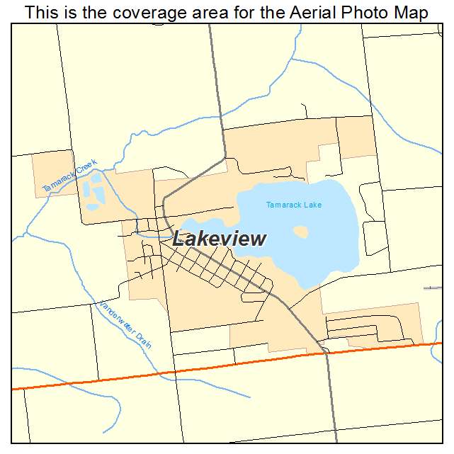 Lakeview, MI location map 